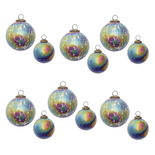 Iridescent Glass Ball Ornaments, 12ct.